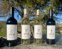 Four bottles of Liberty wine